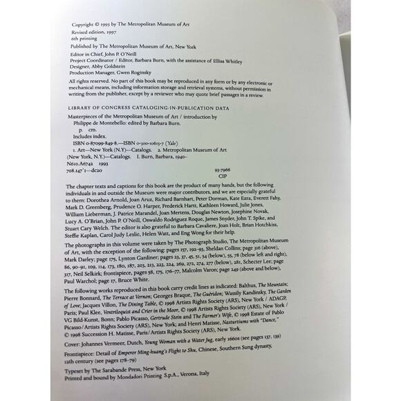 Masterpieces of the Metropolitan Museum of Art Book 1997 Revised Edition - Picture 7 of 10